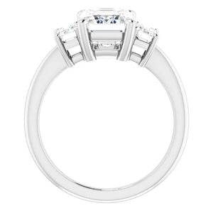 Emerald Accent Engagement Ring