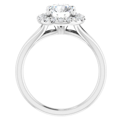 Round Brilliant Halo Style Engagement Ring
