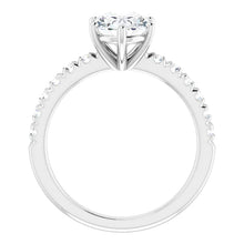 Oval Six Claw Set Style Engagement Ring