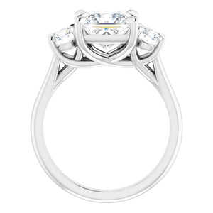 Princess Accent Engagement Ring