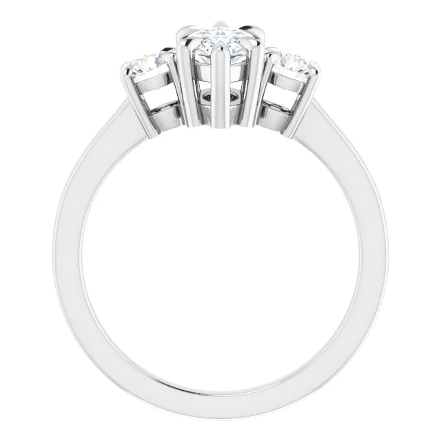 Marquise Accent Engagement Ring