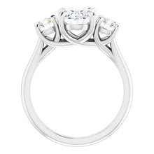 Oval Accent Engagement Ring