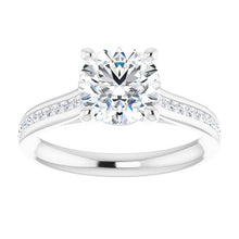 Round Brilliant Diamond Band Engagement Ring