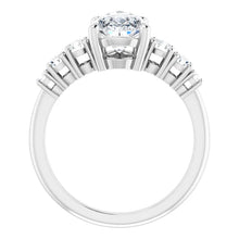 Pear Multi Stone Accent Style Engagement Ring