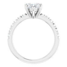 Heart Five Claw Set Style Engagement Ring
