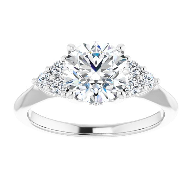 Round Brilliant Antique Inspired Design Engagement Ring