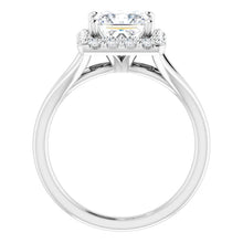 Princess Halo Style Engagement Ring