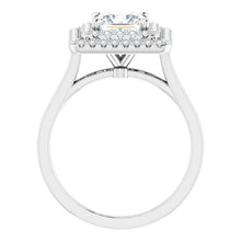 Princess Double Halo Style Engagement Ring