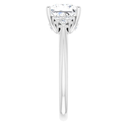 Princess Antique Inspired Design Engagement Ring
