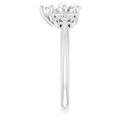 Pear Antique Inspired Design Engagement Ring