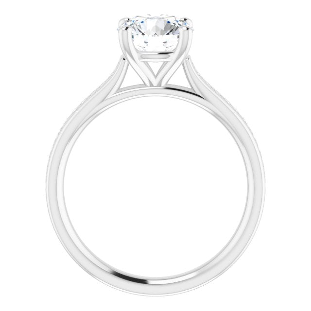 Round Brilliant Diamond Band Engagement Ring