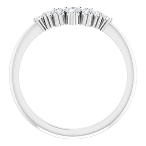 Diamond Contour Wedding Band