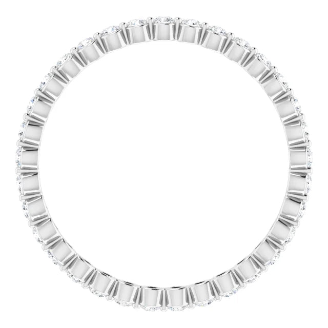 Round Brilliant Moissanite Eternity Band