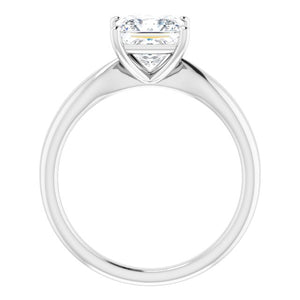Princess Knife Edge Solitaire Engagement Ring
