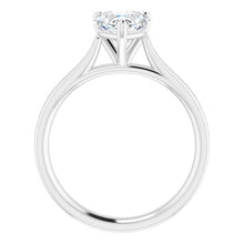 Heart Diamond Band Engagement Ring
