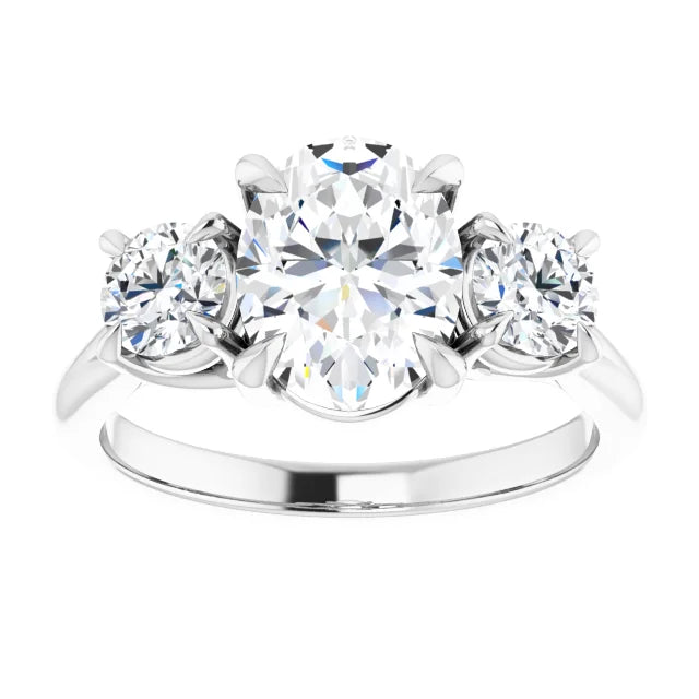 Oval Accent Engagement Ring