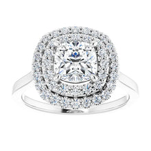 Cushion Double Halo Style Engagement Ring