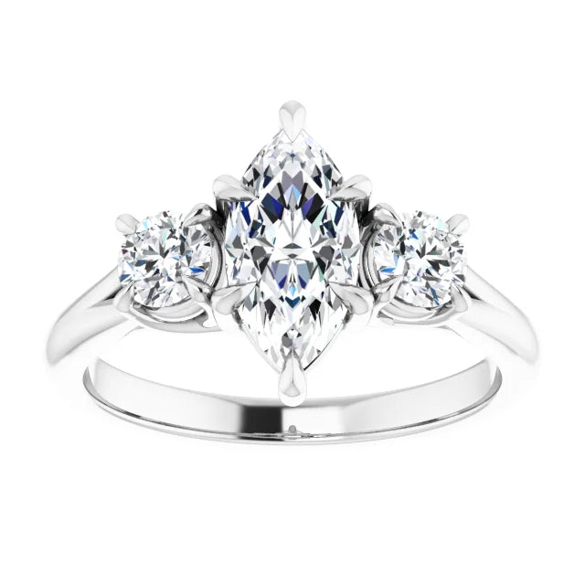 Marquise Accent Engagement Ring