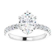 Oval Six Claw Set Style Engagement Ring