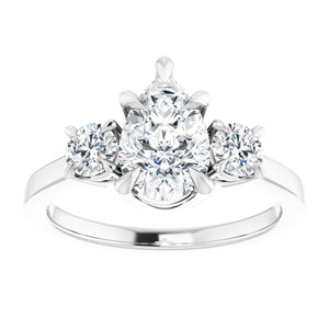 Pear Accent Engagement Ring