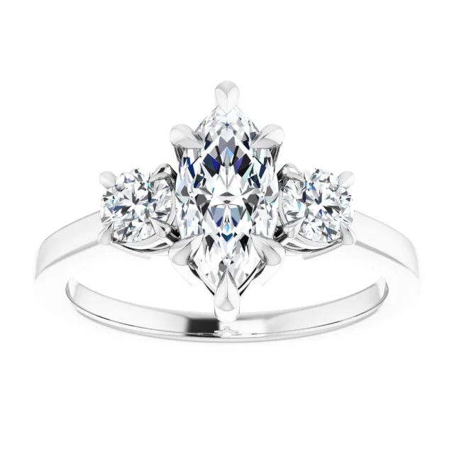 Marquise Accent Engagement Ring