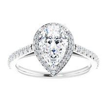 Pear Halo Style Engagement Ring