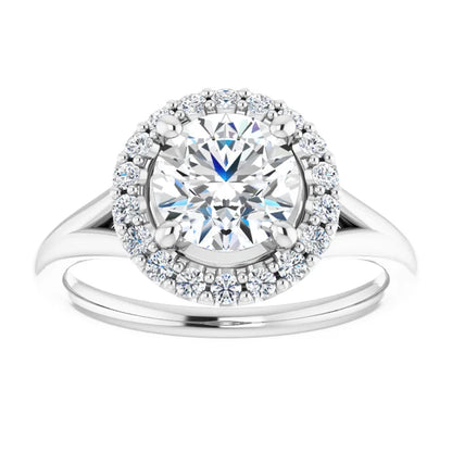 Round Brilliant Halo Style Engagement Ring
