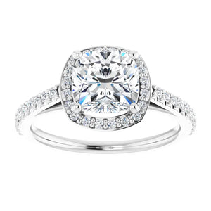Cushion Halo Style Engagement Ring