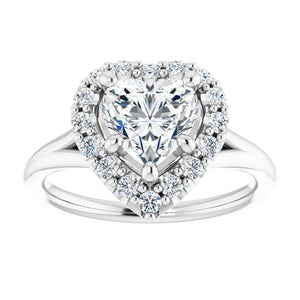 Heart Halo Style Engagement Ring