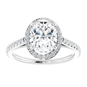 Oval Halo Style Engagement Ring