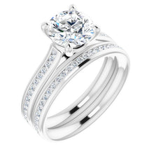 Round Brilliant Diamond Band Engagement Ring