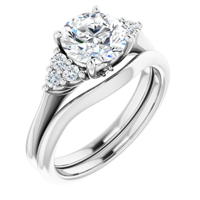 Round Brilliant Antique Inspired Design Engagement Ring