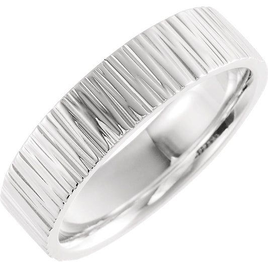 Men's Patterned Wedding Band - I Heart Moissanites