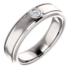 Men's Diamond Wedding Band - I Heart Moissanites