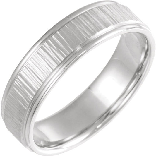 Men's Patterned Wedding Band