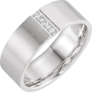 Men's Diamond Wedding Band - I Heart Moissanites