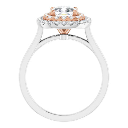 Cushion Double Halo Style Engagement Ring