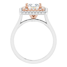 Princess Double Halo Style Engagement Ring