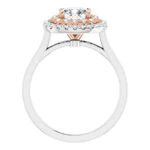 Cushion Double Halo Style Engagement Ring