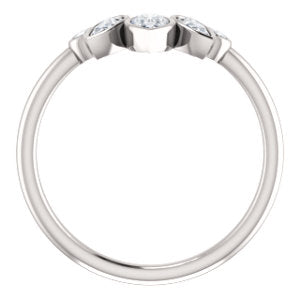 Diamond Contour Wedding Band - I Heart Moissanites