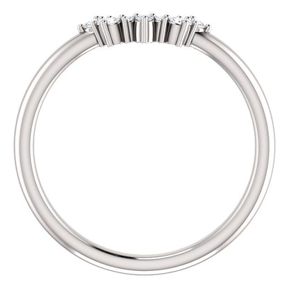 Moissanite Contour Wedding Band - I Heart Moissanites