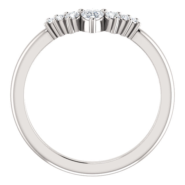 Diamond Contour Wedding Band - I Heart Moissanites