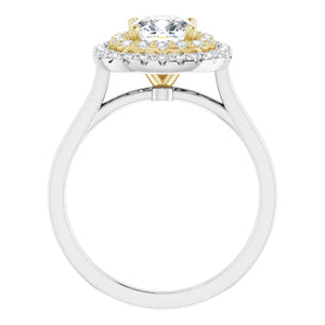 Cushion Double Halo Style Engagement Ring