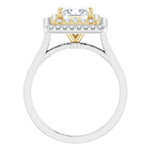 Princess Double Halo Style Engagement Ring