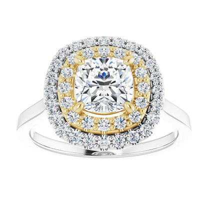 Cushion Double Halo Style Engagement Ring