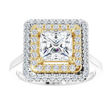 Princess Double Halo Style Engagement Ring