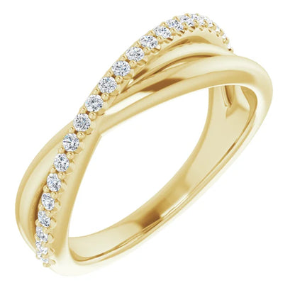 Moissanite Twist Style Anniversary Band
