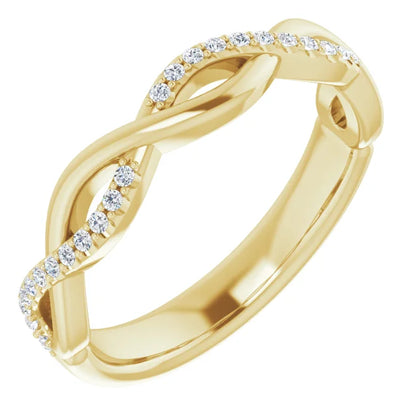 Moissanite Twist Style Anniversary Band