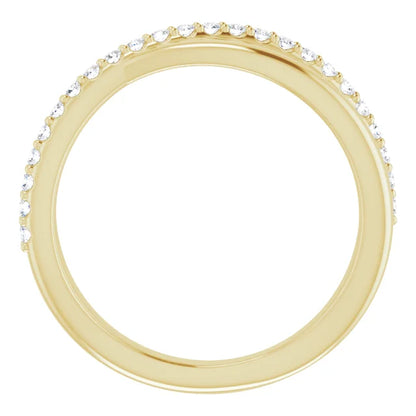 Moissanite Twist Style Anniversary Band