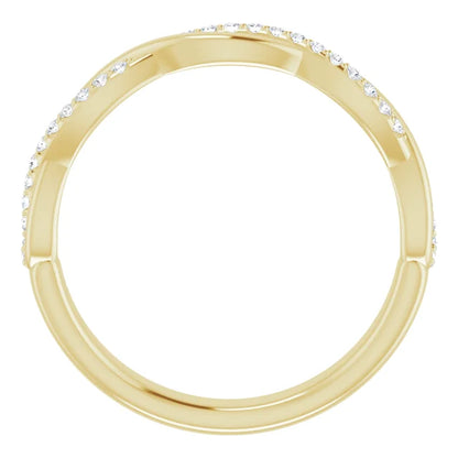 Moissanite Twist Style Anniversary Band